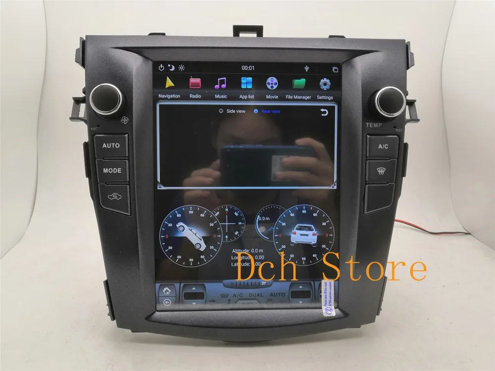 10,4 ''вертикальный экран Tesla стиль Android 8,1 автомобильный DVD gps для Toyota Corolla 2006 2007 2008 2009 2010 2011 2012 2013 ips радио