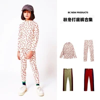 childrens long trousers bc 2021 autumn new products full print baby stretch trousers girls leggings