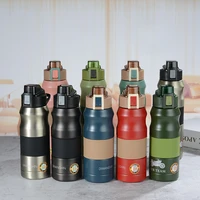 500ml680ml double stainless steel sport vacuum flask portable outdoor climbing thermal bottle coffee tea insulation cup