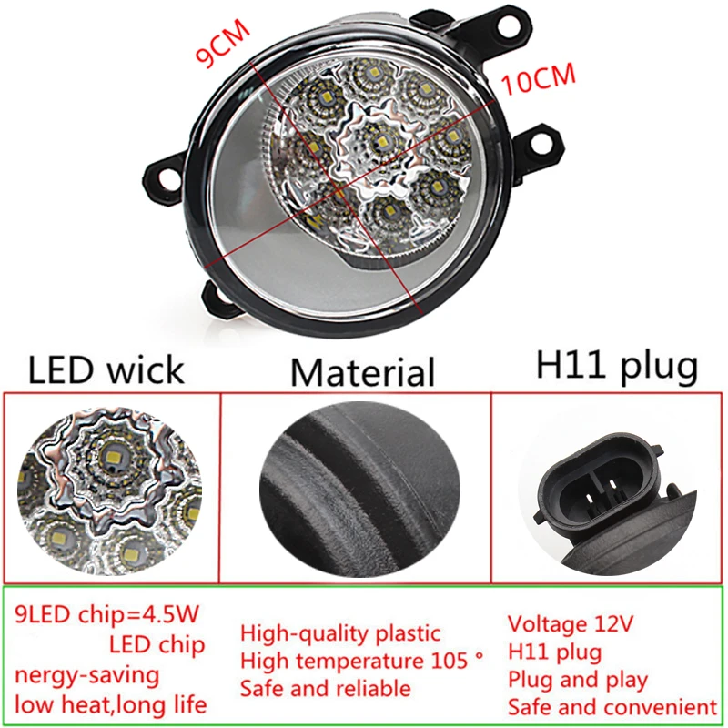 2 шт. светодиодный туман светильник s для Защитные чехлы сидений сшитые