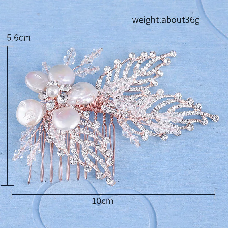 

Hair Comb Bride Sea Shell Rhinestone Headpiece Wedding Hair Accessories Head Jewelry Decoration hair jewelry