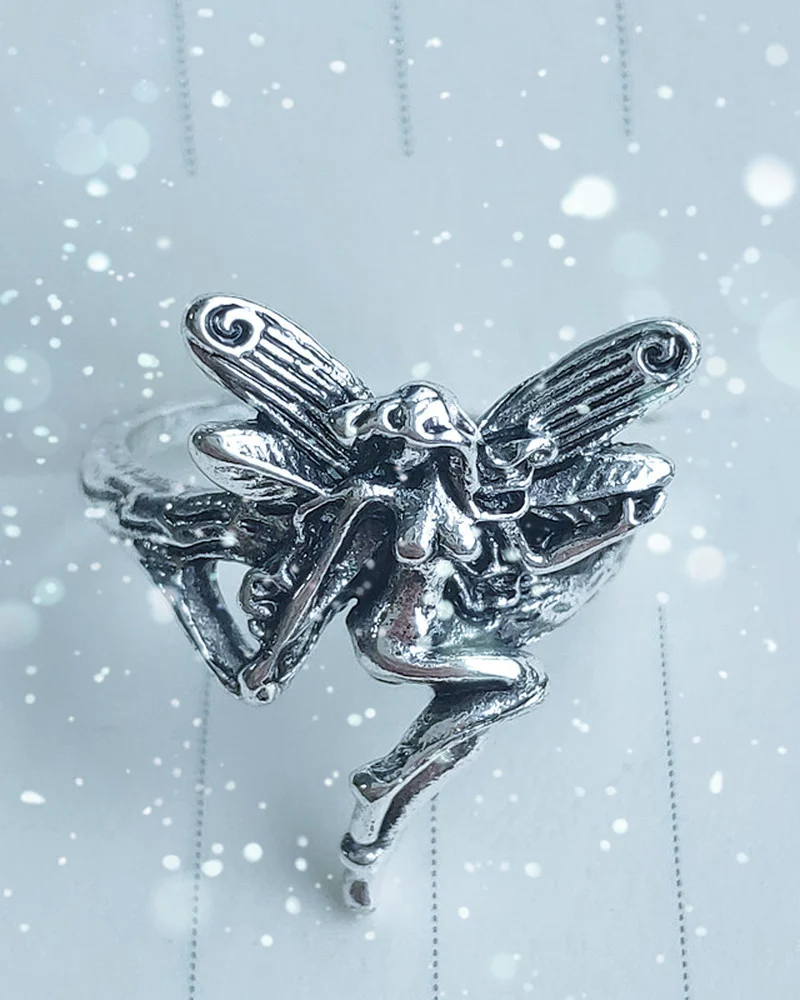 Женское кольцо с серебряным покрытием в готическом стиле|Кольца| |