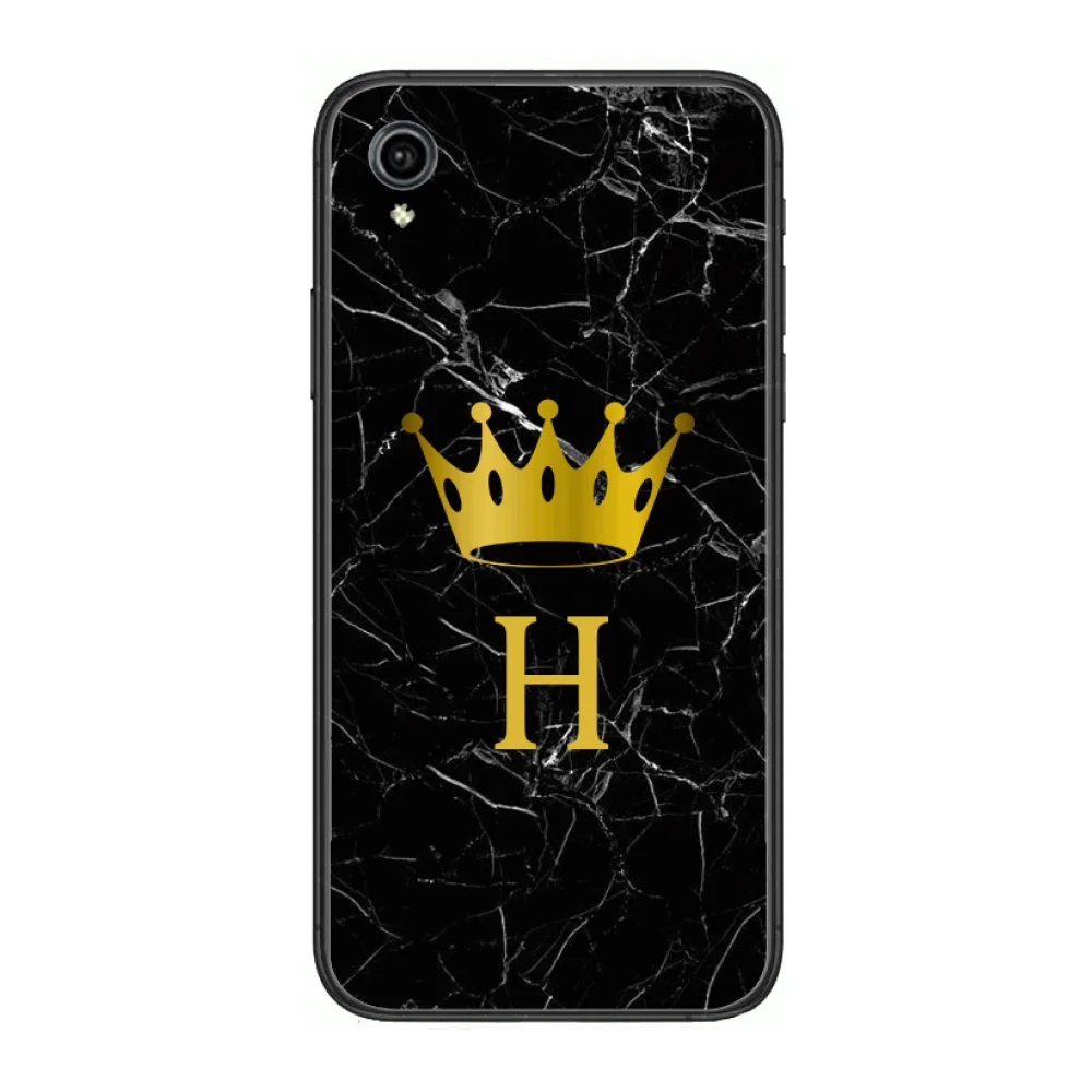 

letter an crown Style Phone Cases cover For VIVO X50 30 Y97 91 93 85 83 81 79 73 V 17 15 9 S7 U3X black Covers