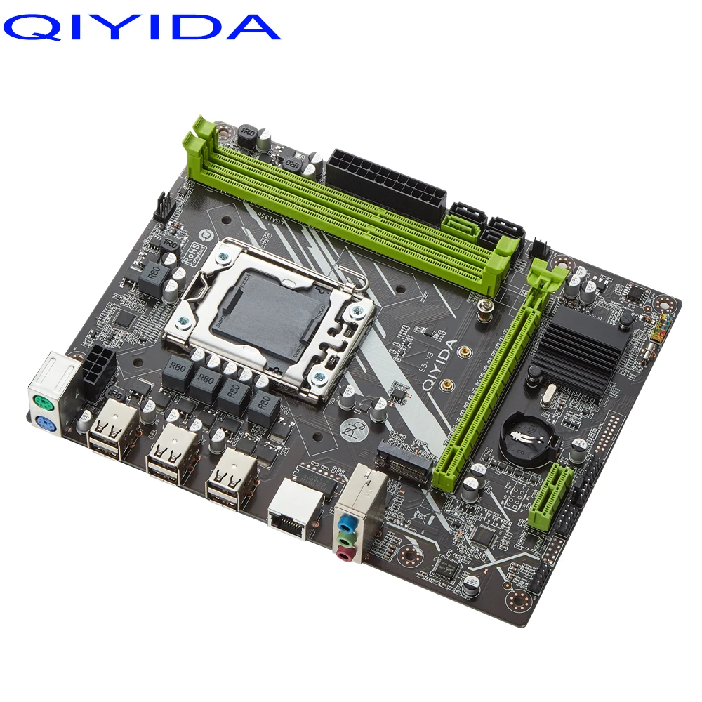 Комплект из материнской платы X79 процессора Xeon LGA 1356 E5 2450 2 шт. x 4 ГБ = 8 Гб 1333 МГц pc3