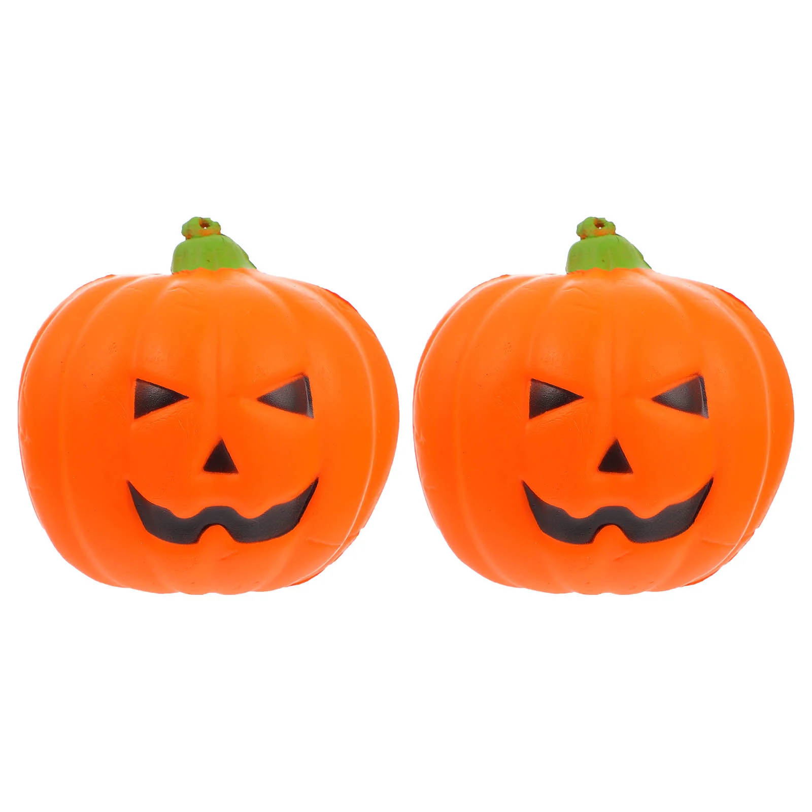 

2Pcs Pumpkin Squeeze Toys Simulation Pumpkin Ornaments Stress Relief Playthings