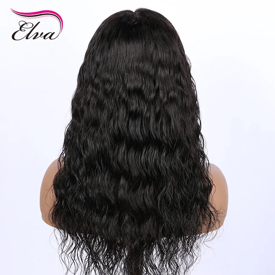 Elva натуральные волнистые 360 кружевные фронтальные человеческие волосы парики
