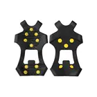 1 пара 10 зубьев противоскользящие скобы зимние альпинистские портативные противоскользящие шипы зажимы на обувь Чехлы кошки унисекс