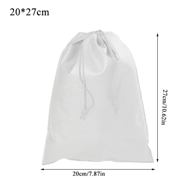 white 20x27cm Водонепроницаемый шнурок мешок обувь нижнее белье Путешествия Спортивные сумки нейлон сумки Органайзер одежда упаковка - Цвет: white 20x27cm