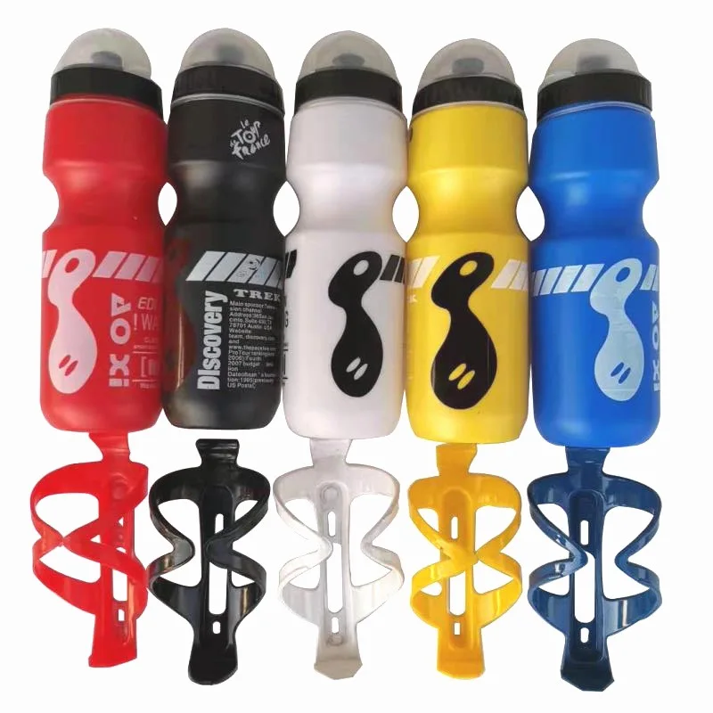 

750 sports bottle depending on the mountain biking with dust cover PC double-color plastic bottle + kettle