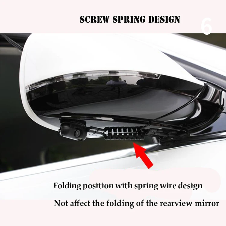 Автомобильная камера для слепых зон Zhidao двойная Водонепроницаемая 12 В