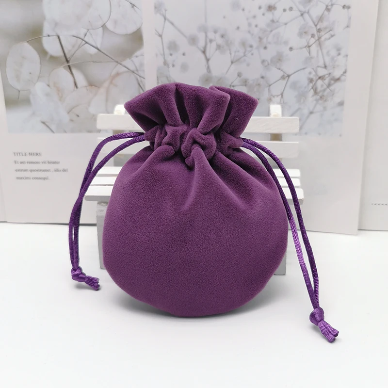 Слоновой кости Calabash упаковка Шнурок Бархатный Мешок Саше подарочный мешок ювелирные изделия свадебные конфеты вечерние Бусины Контейнер для хранения 6x13 9x11cm