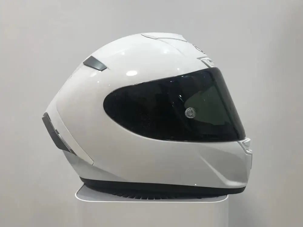 Мотоциклетный шлем на все лицо X14 глянцевый белый противотуманный козырек для