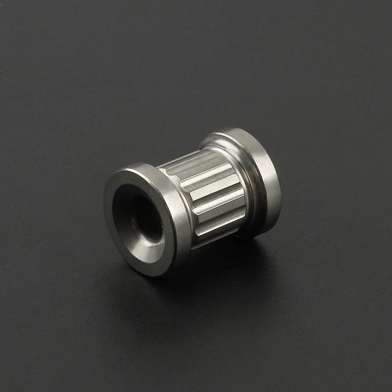 Серый титановый сплав TC4 нож бусины EDC инструмент DIY римская колонна Паракорд шарик спрей песок мыть - Цвет: Pillar Shape