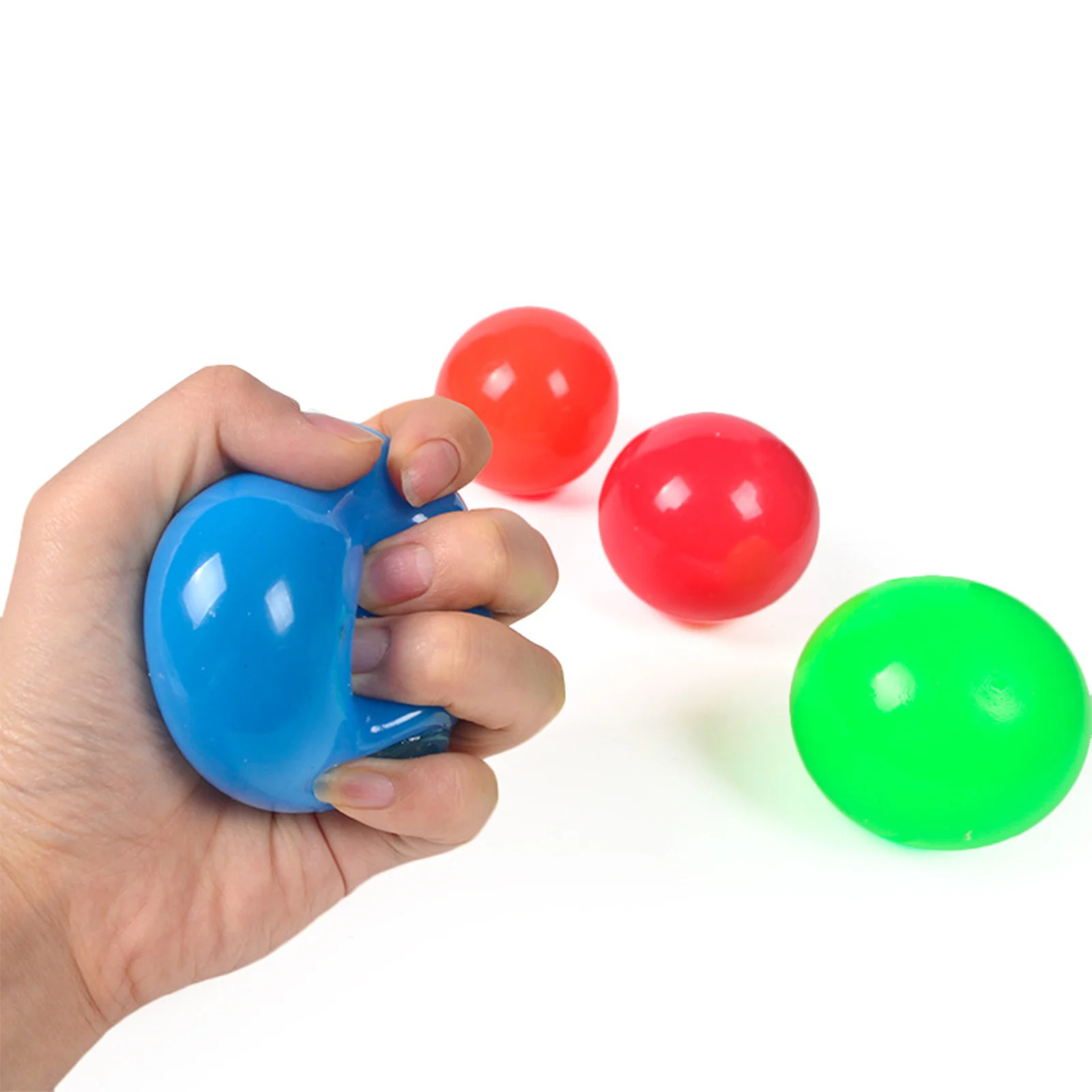 

Luminescent Stress Relief Balls Glow Sticky Ball Wall Ceiling Fun Squish Toy for Anxiety Sensory Fidget Relaxing Color Random#38