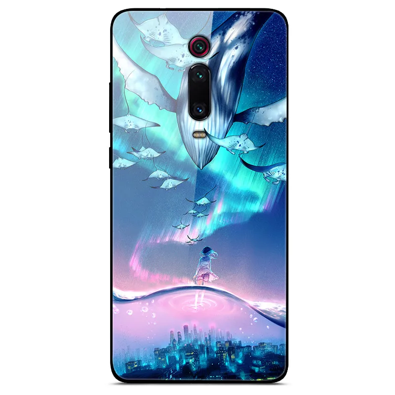 45 Tempered Glass Case For Xiaomi mi 9T Cover Mi9T Pro Soft Bumper 3D Cat Printing Funda For Xiaomi mi 9T Pro mi9T Mi9 T Phone Case - Цвет: 45