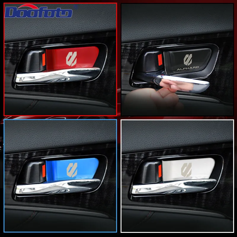 Doofoto 2x Автомобильная дверь чаша Наклейка для Toyota Alphard 30 серия Аксессуары