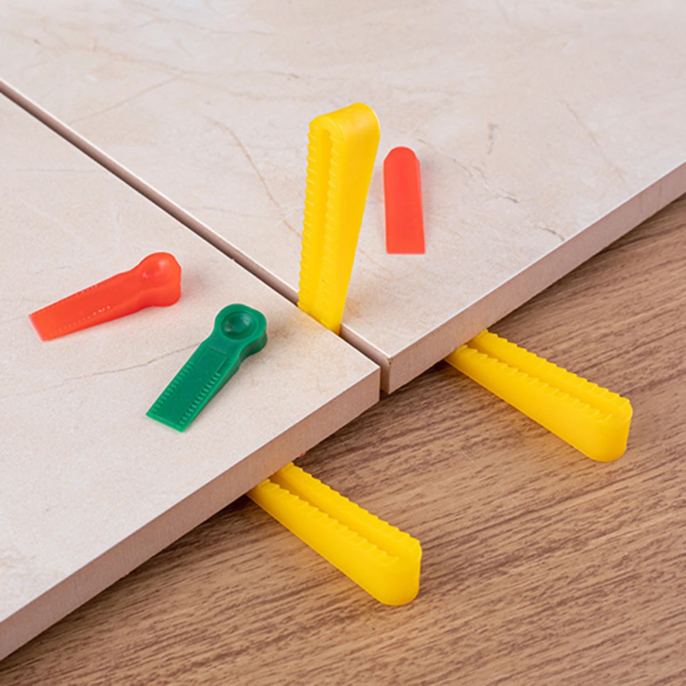 

100pcs Reusable Ceramic Wedge Tile Spacer Floor Leveling System Gap Filling Locator Home Decoration Professional Tiling Tool Kit