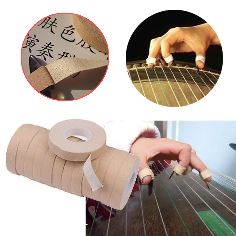 1 рулон клейкой защитной ленты для ногтей для guzheng и Pipa lute палочки Музыкальные инструменты аксессуары 1 см X 500 м