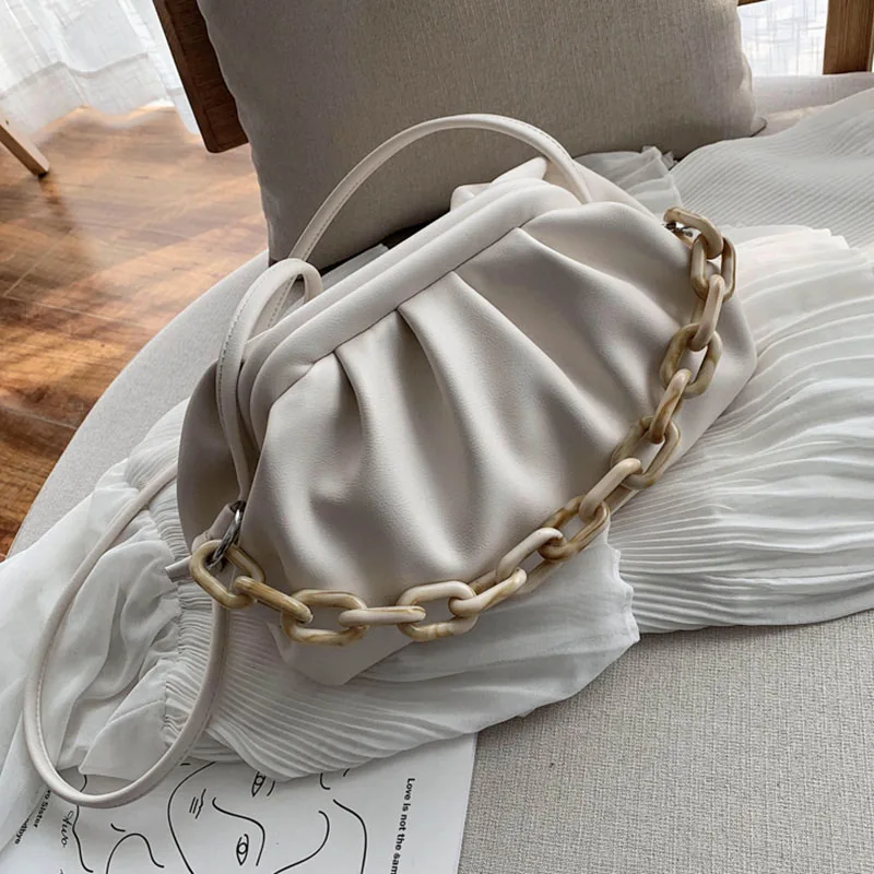 

SWDF Candy Color PU Leather Shoulder Messenger Bags For Women 2022 Small Crossbody Bag Travel Chain Handbags Sac A Main Femme