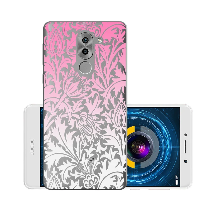 W010 Мягкий чехол из ТПУ, чехлы для huawei Honor 6X, силиконовый прозрачный чехол для huawei GR5, BLL-L21 BLN-AL10 Honor6X mate 9 Lite - Цвет: W010