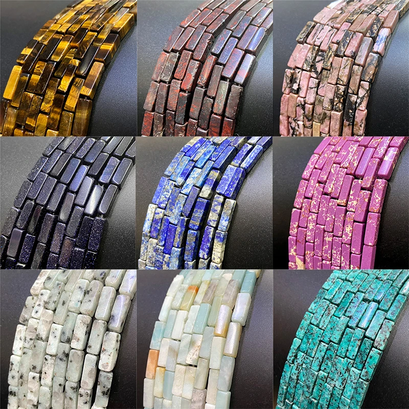 15 5 &quotмногоцветный трубы квадратного сечения Натуральный камень тигровый глаз