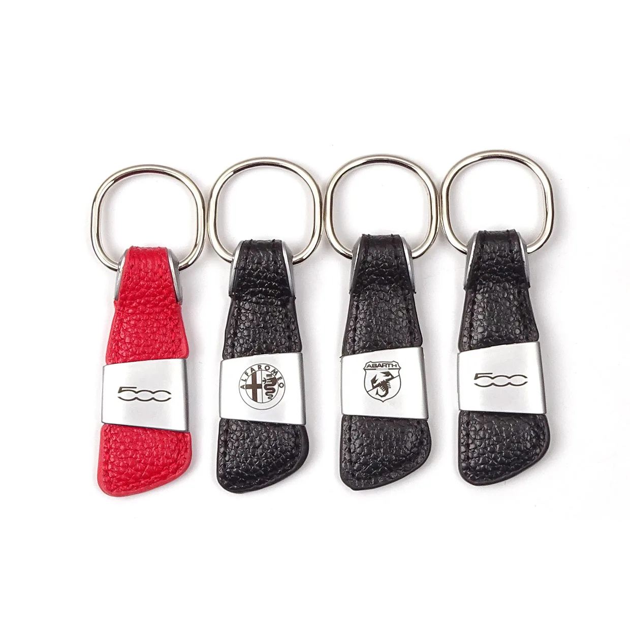 Автомобильная эмблема значок из натуральной кожи брелок для Fiat 500 Alfa Romeo 156 Giulietta