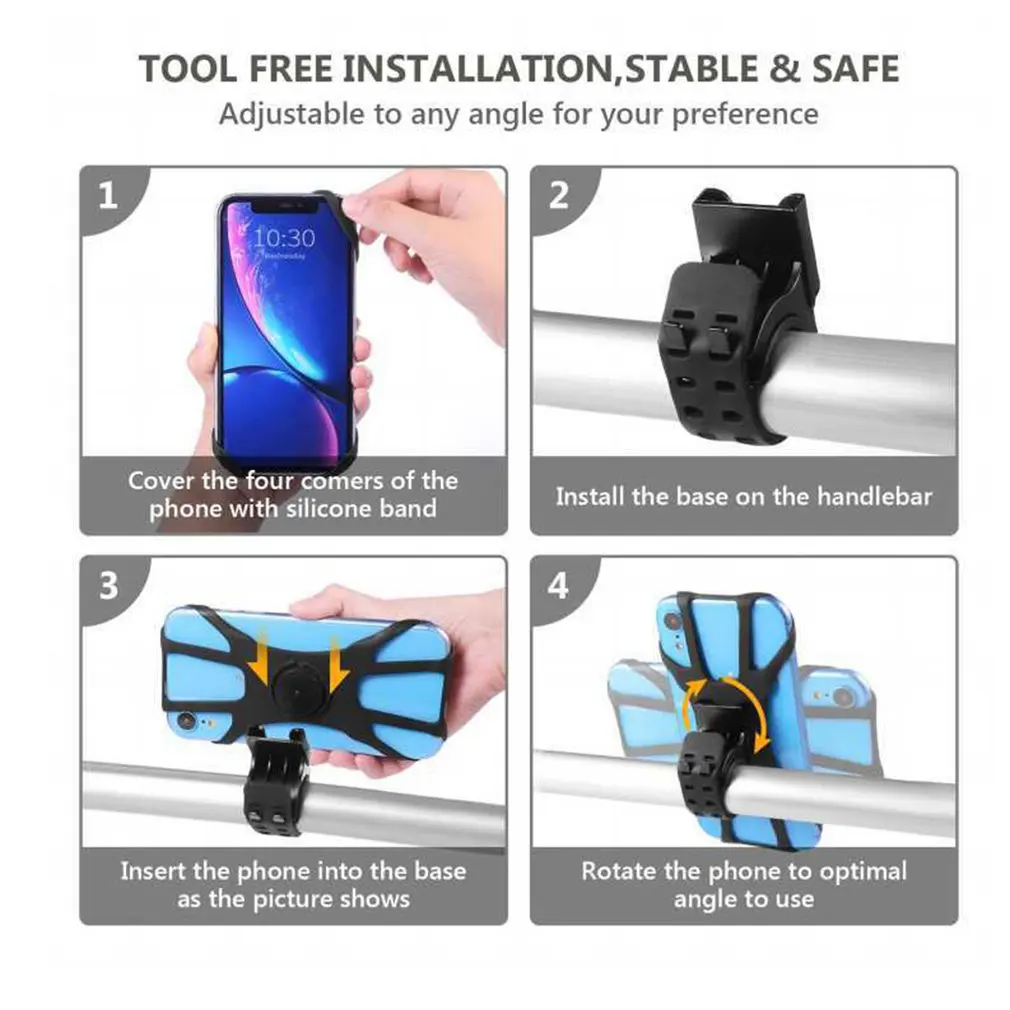 removable bicycle phone holder for iphone 11 pro max universal motorcycle mobile phone holder bike handlebar stand bracket free global shipping
