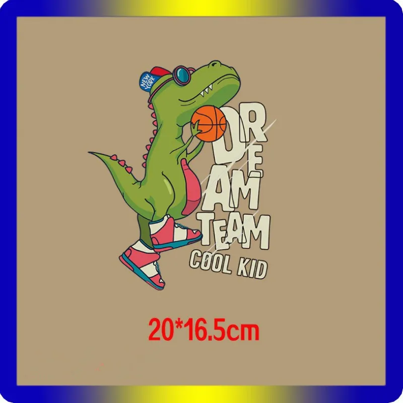 1 шт. динозавр тираннозавр мальчик стикер Железный На декор для одежды футболка