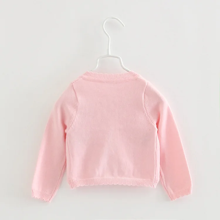 Красные куртки для маленьких девочек 100% хлопок белый Детский кардиган свитер на 1