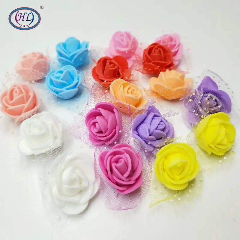 mix color Растения 100 шт./лот 2,5 см пена роза искусственный цветок голова свадебный фестиваль украшения Цветы Diy Скрапбукинг поддельные новое поступление - Цвет: mix color