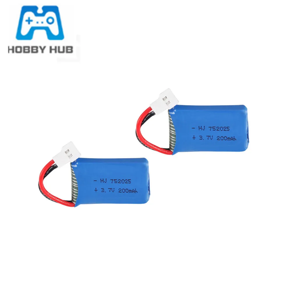 752025 3 7 V 200mAh аккумуляторная батарея Lipo для Syma X4 X11 X13 RC Quadcopter Drone запасные