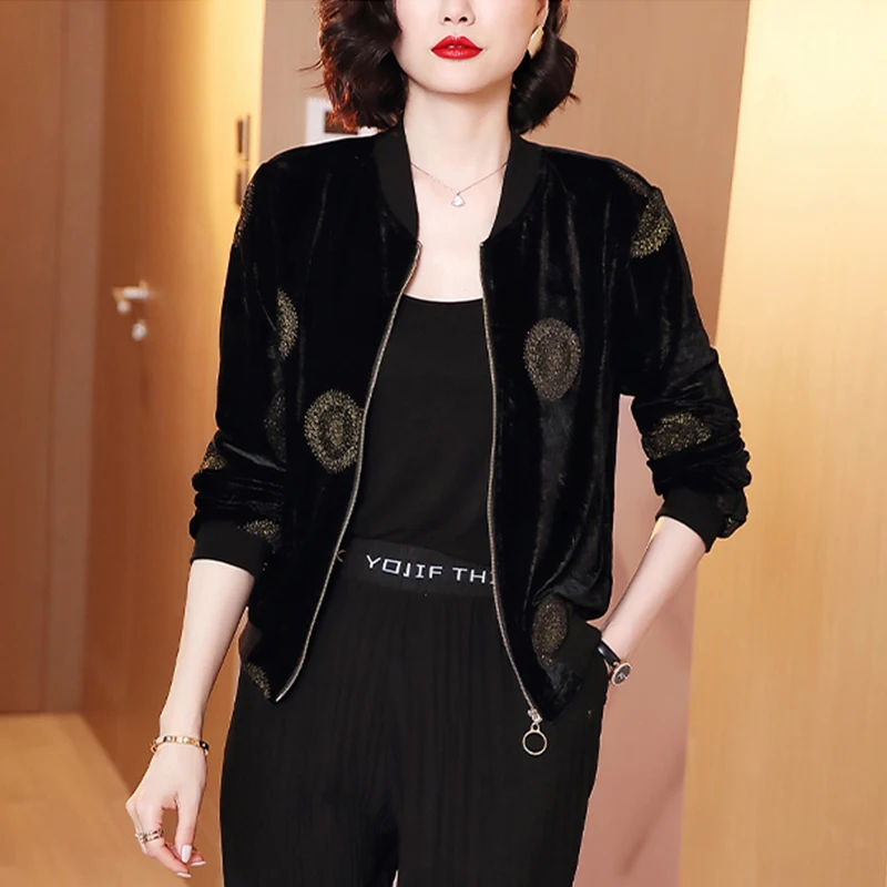 Женская куртка-бомбер с длинным рукавом на молнии размеры до 5XL | одежда