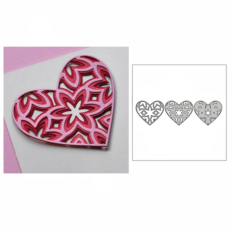 

Новинка многослойная рамка со снежинками и сердечками 2020 металлические пресс-формы для «сделай сам» Скрапбукинг и изготовление карт Декор ...