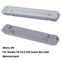 2x60cm2ft ip65 waterproof light fittings pc weatherproof luminaires tri proof light fixture for double led tubes