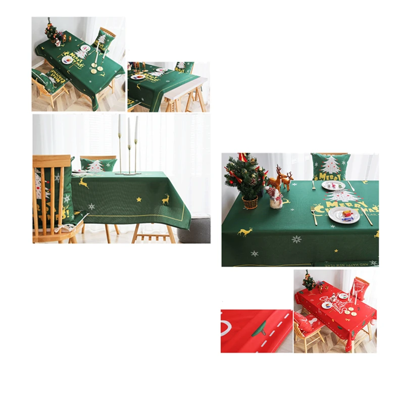 Плотная тканевая скатерть для Рождественского украшения домашнее