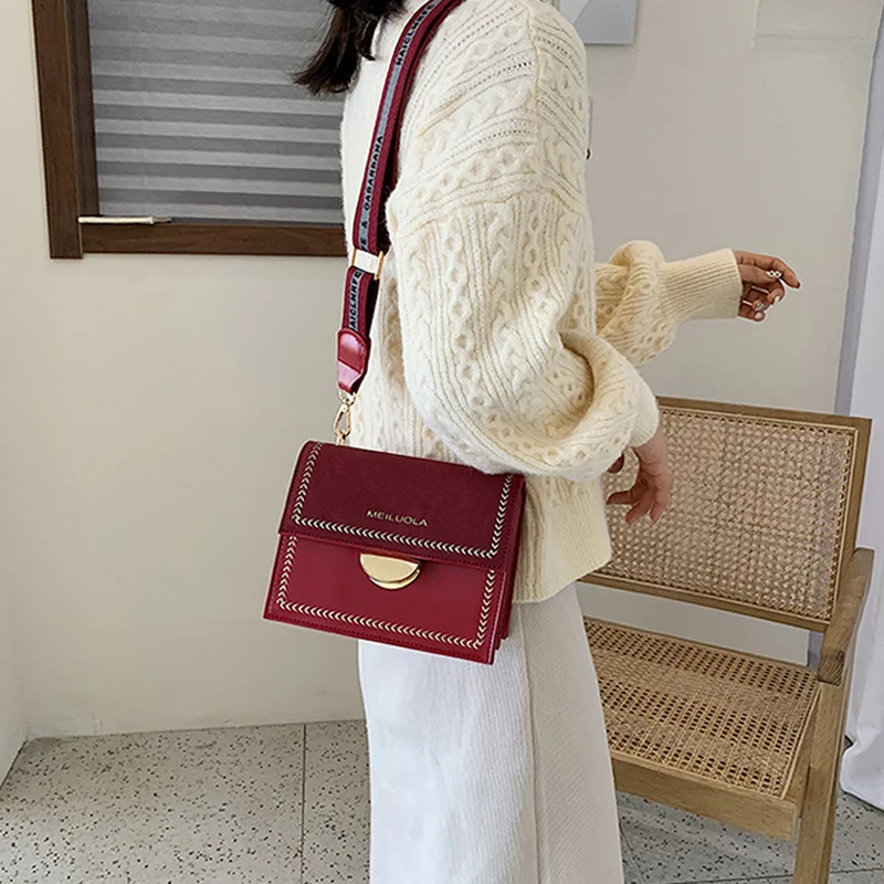 

2019 New Quality Women Messenger Bag Solid Ladies Flap Bag Fashion Scrub Leather Crossbody Bags for Women Chain Pu Shoudler Bags