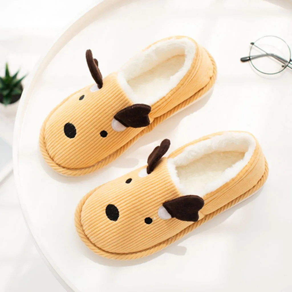 Женская обувь теплые тапочки на зиму домашние Бесшумная Милая женские Мягкие