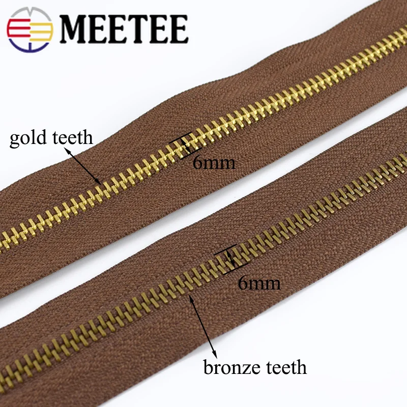 4/10Meters Meetee 5# Metal Zipper Garment DIY Zippers Without Slider for Sewing Crafts Hometextile Clothing Bags Accessories | Дом и сад