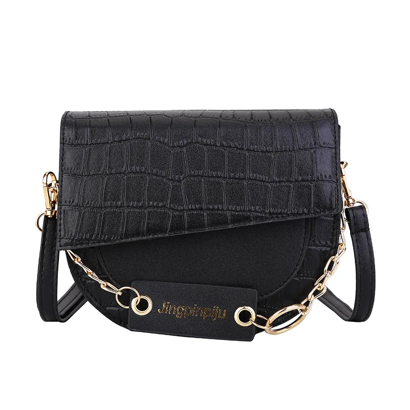 

Casual Crossbody Satchel Bags Lady Luxury Europe Fashion Retro Design Stone Pattern Leather Shoulder Saddle Bag Women's Handbag