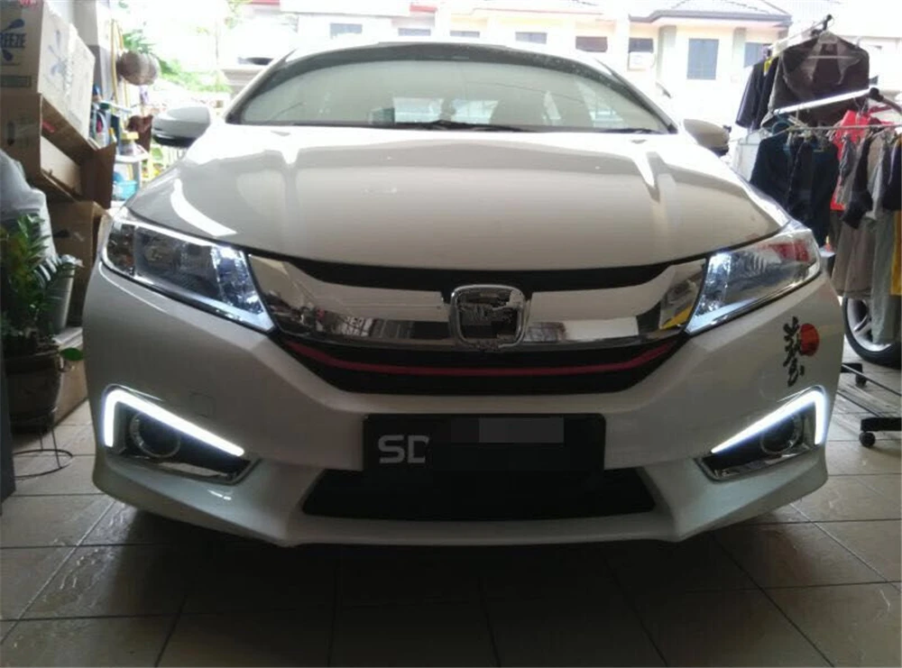 CSCSNL 2 шт Автомобильный светодиодный для Honda City 2015 2016 дневные ходовые огни
