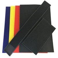 3 size rectangle rubber beer bar service spill mat for table cup black water proof anti skid mat glass coaster place plate mat