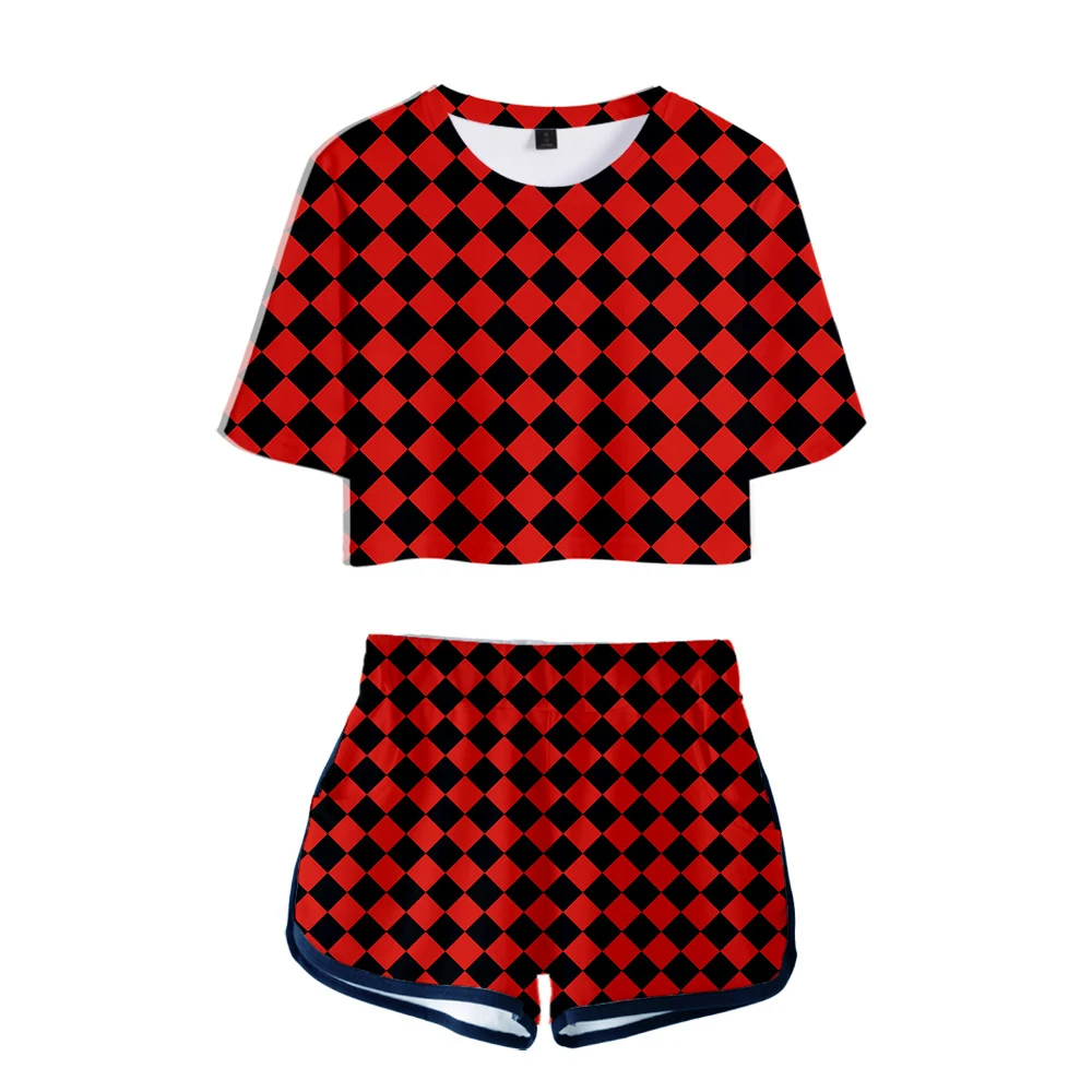 Летние комплекты из двух предметов: футболка с 3D принтом рассекающий демонов +