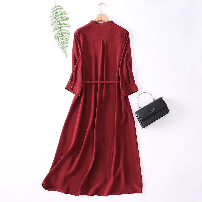 Новое Настоящее платье из 100 шелка женское натурального высокого качества