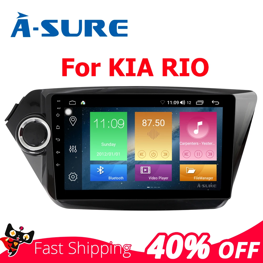 A Sure Новое поступление Автомобильный мультимедийный 8 ядерный 9 дюймов Android радио