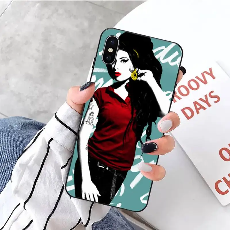 

Amy Winehouse Uk Girl Singer Art high quality Anti-fall Phone Case shell For iphone 5 5s 5c se 6 6s 7 8 plus x xs xr 11 pro max