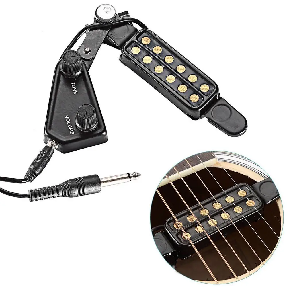 

Guitar Sound Hole Humbucker Acoustic Transducer Tone Volume Preamp Pickups P-011 Transducer Tone Volume Preamp Pickups Pickups