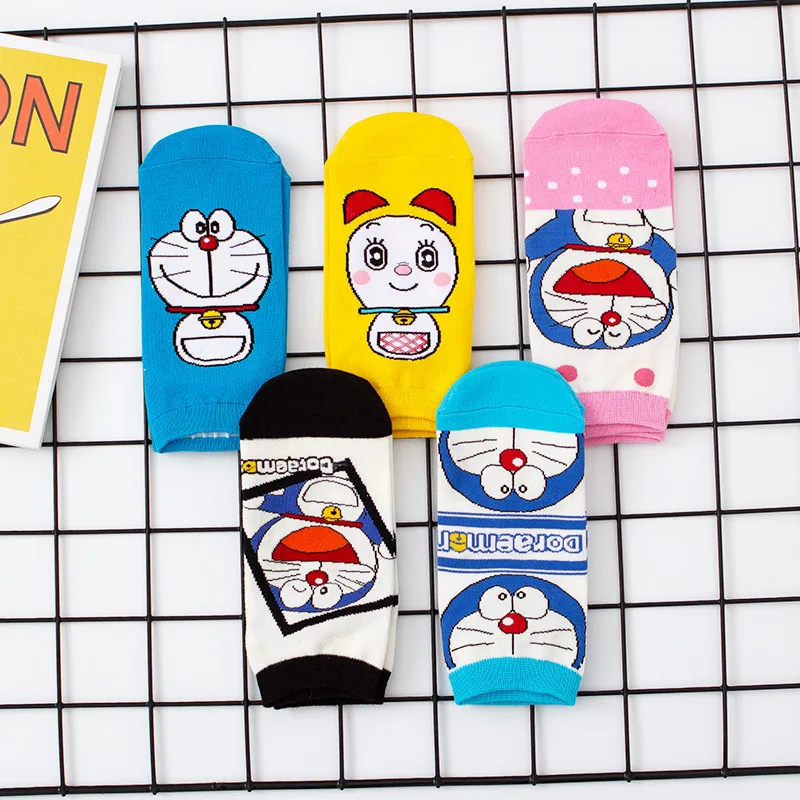 

Japanese Cartoon Anime Machine Cat Women Short Socks Ankle Sox Cotton Funny Sports Casual Straight Couple Men Invisible Socks