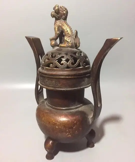 Китайская курильница из чистой меди с вырезами Богатство фэншуй удачи и