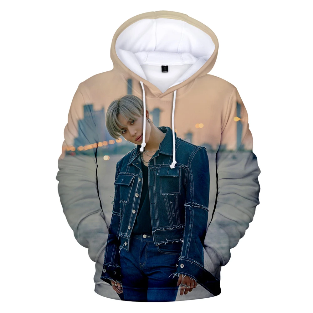 Осень Зима kpop superM пуловер с фотопринтом Свободные толстовки унисекс Толстовка |