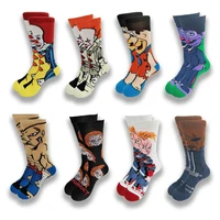 men fashion socks anime funny socks hip hop personality anime socks cartoon fashion alien high quality sewing pattern tube
